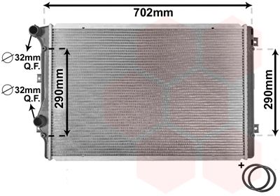 VAN WEZEL radiatorius, variklio aušinimas 58002207